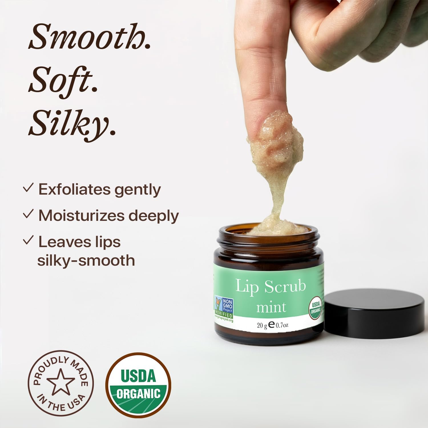 BEAUTY BY EARTH Organic Mint Lip Scrub for Smooth Moisturized Lips